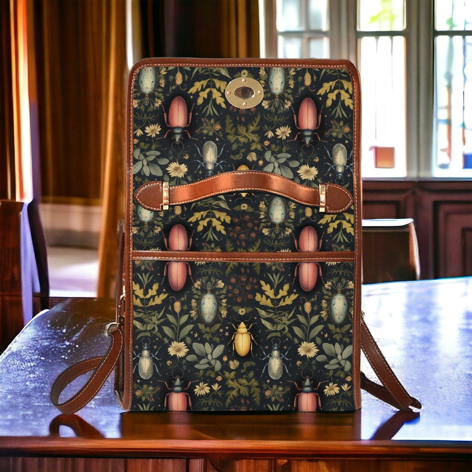 Bug Bag Entomology Cottagecore Satchel Bag Boho Wildflowers Gift Cute Women Cross Body Purse Cottagecore Farmers Market