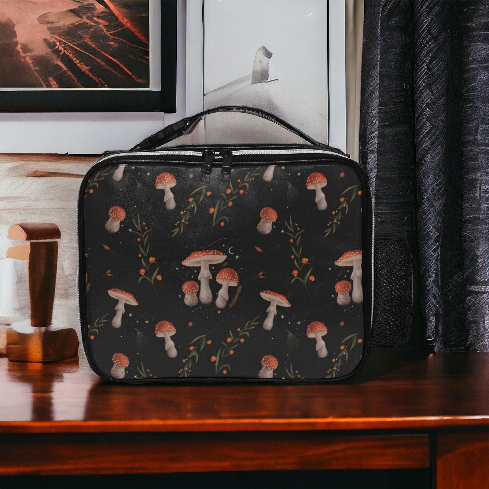 Lunch Bag For Women, Lunch Box Cute, Lunch Bag Insulated, Cute Cottagecore Bag, Goth Lunch Bag, Goblincore Lunch Bag, Dark Academia Bag