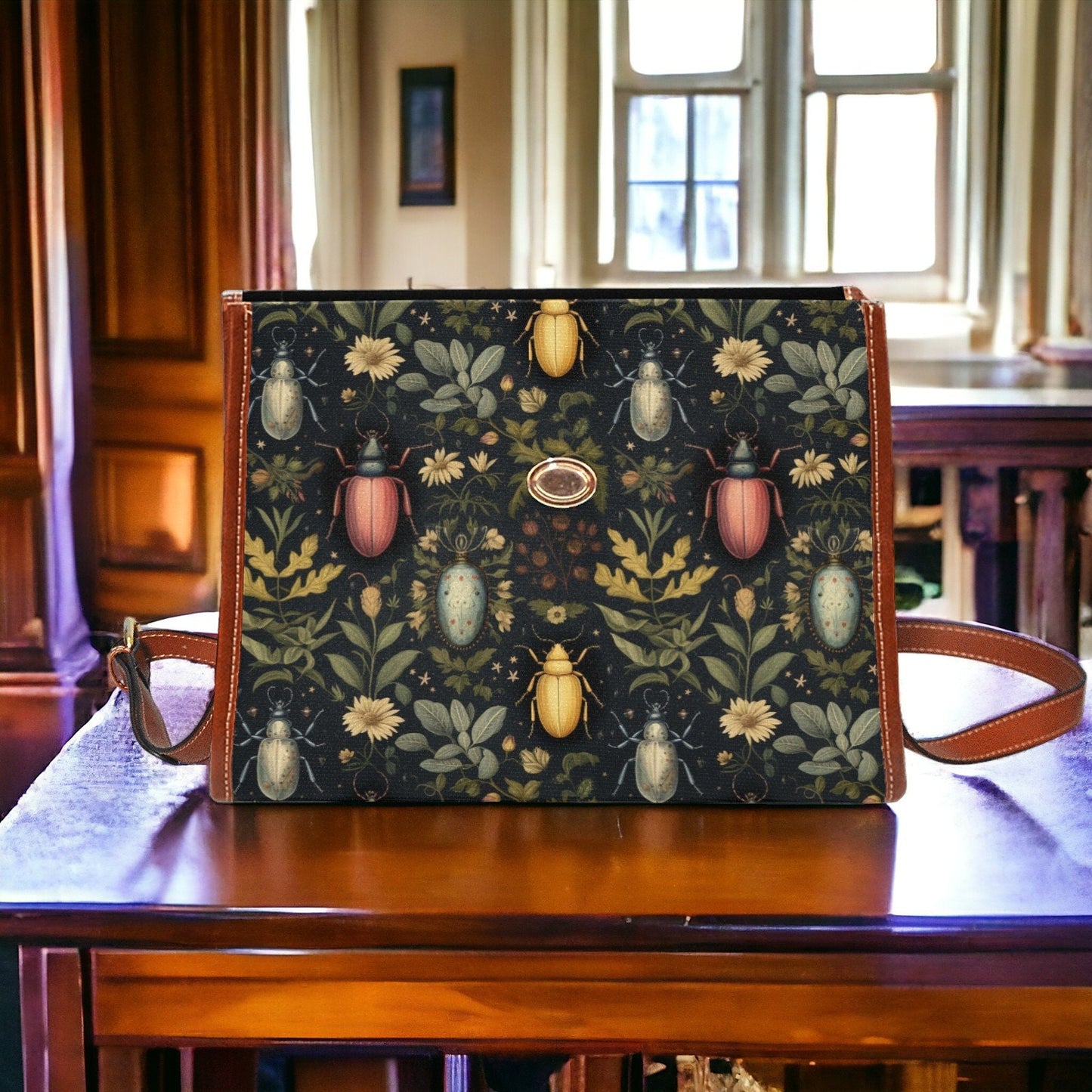 Bug Bag Entomology Cottagecore Satchel Bag Boho Wildflowers Gift Cute Women Cross Body Purse Cottagecore Farmers Market