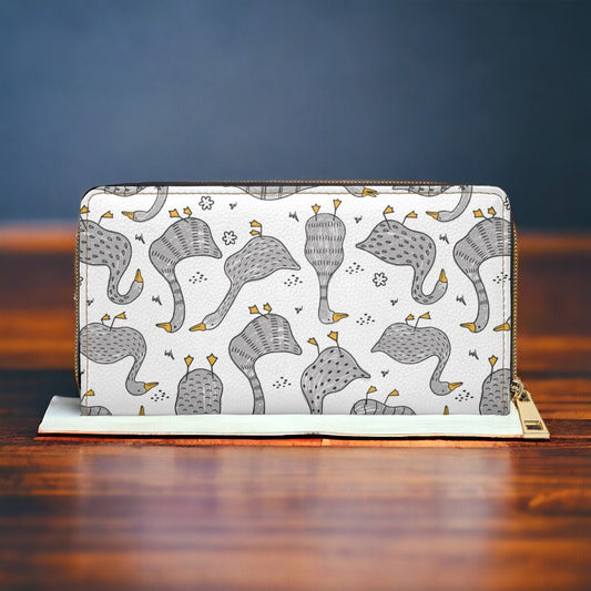 Silly Goose, Slim Wallet, Vegan Gifts For Her, Vegan Leather Credit Card Wallet, Slim Leather Wallet, Women Cute Boho Wallet, Travel Wallet