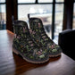 Combat Boots, Dark Academia, Floral Boots, Goth Shoes, Mens Leather Boots, Witch Shoes, Gift for Flower Lover, Women's Platform, Cottagecore