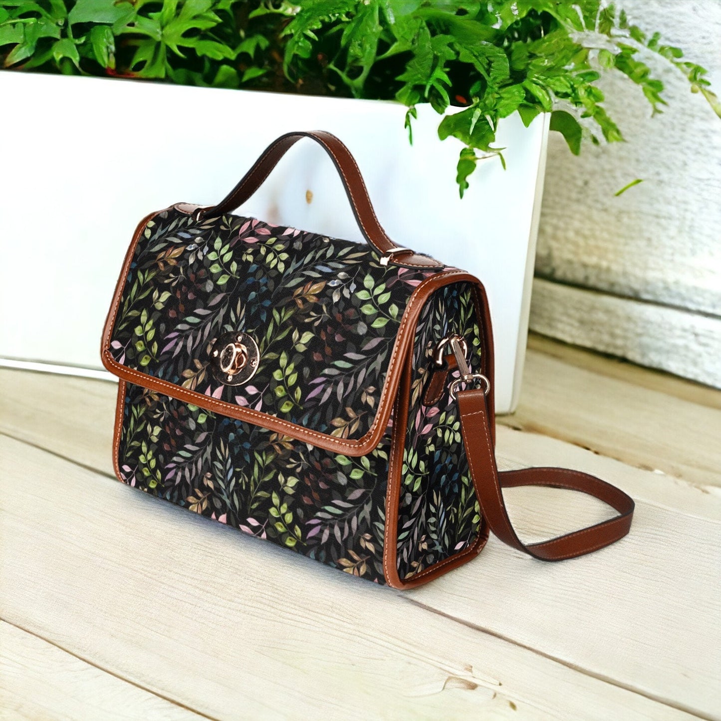 Canvas Crossbody Bag, Cottagecore Satchel Bag, Cute Women Cross Body Purse, Dark Academia, Gothic Purse, Novelty Purse, Dark Cottagecore Bag