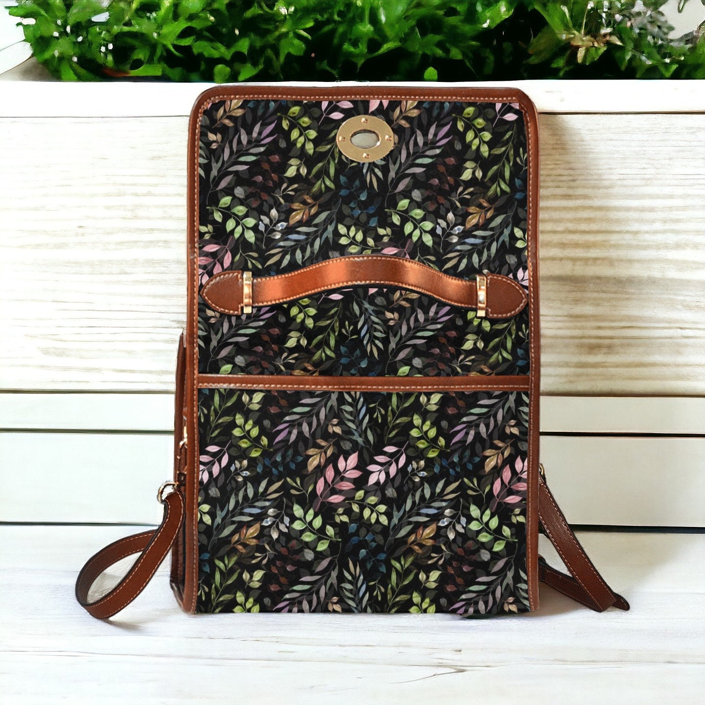 Canvas Crossbody Bag, Cottagecore Satchel Bag, Cute Women Cross Body Purse, Dark Academia, Gothic Purse, Novelty Purse, Dark Cottagecore Bag