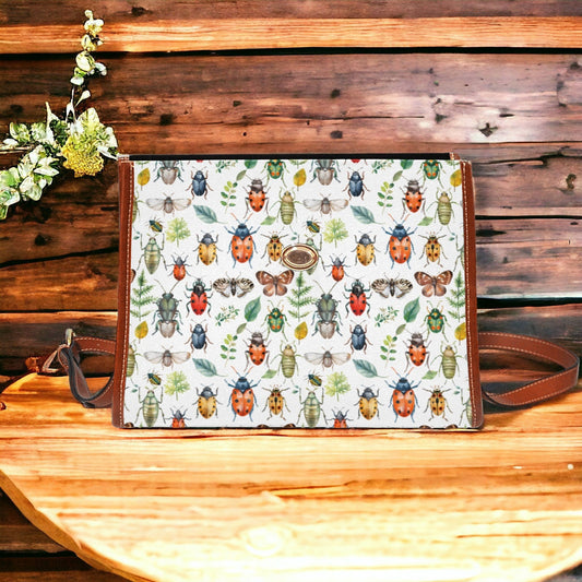 Bug Bag Entomology Cottagecore Satchel Bag Boho Wildflowers Gift Cute Women Cross Body Purse Cottagecore Farmers Market
