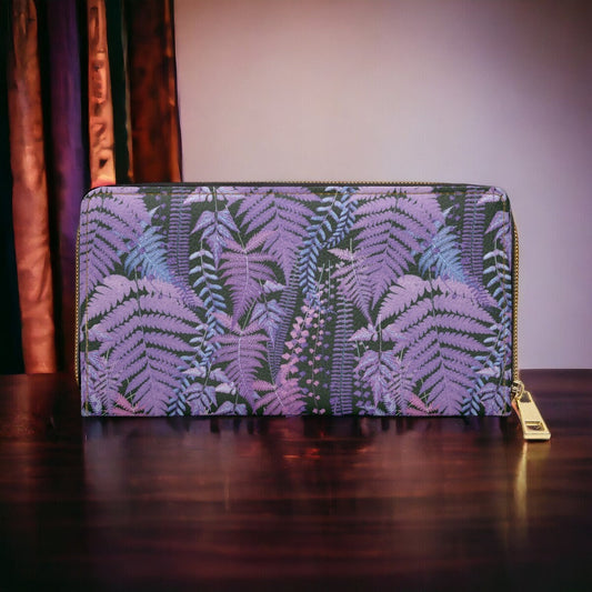 Cottagecore Wallet Cute Wallet Wildflower Vegan Zip Wallet Goth Gift Gothic Vegan Leather Dark Cottage Core Boho Wallet Travel Gift for Her