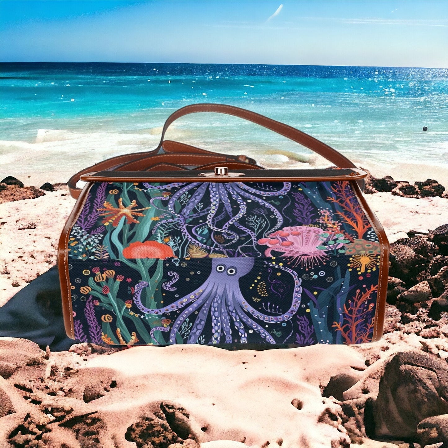 Satchel, Canvas Crossbody Bag, Beach Bag, Dark Academia, Dark Cottagecore, Dark Aesthetic, Cross Body Bag, Goth Bag, Summer Purse