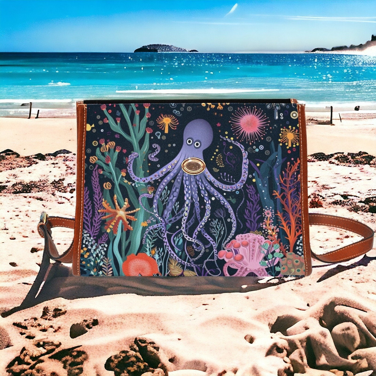 Satchel, Canvas Crossbody Bag, Beach Bag, Dark Academia, Dark Cottagecore, Dark Aesthetic, Cross Body Bag, Goth Bag, Summer Purse