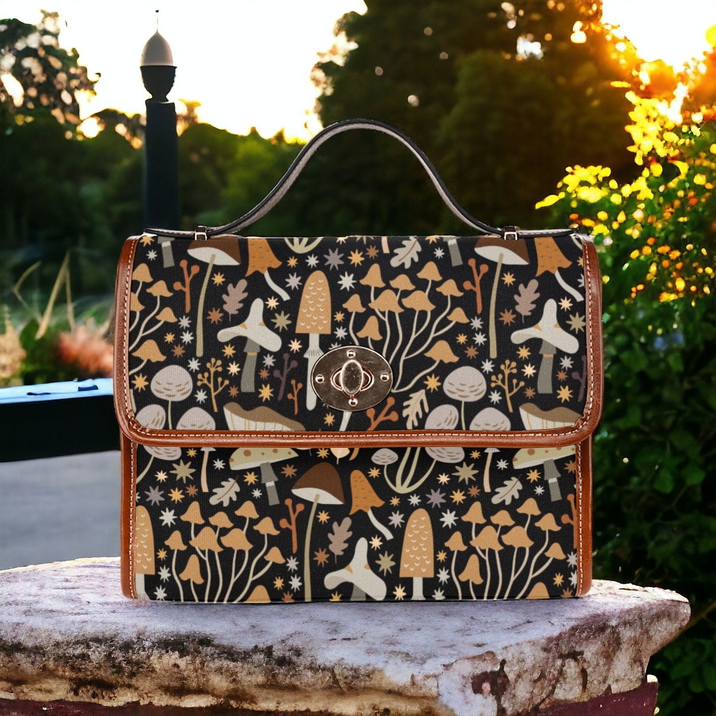 Mid Century Modern Mushroom Satchel