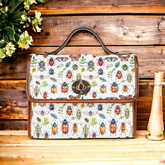 Bug Bag Entomology Cottagecore Satchel Bag Boho Wildflowers Gift Cute Women Cross Body Purse Cottagecore Farmers Market