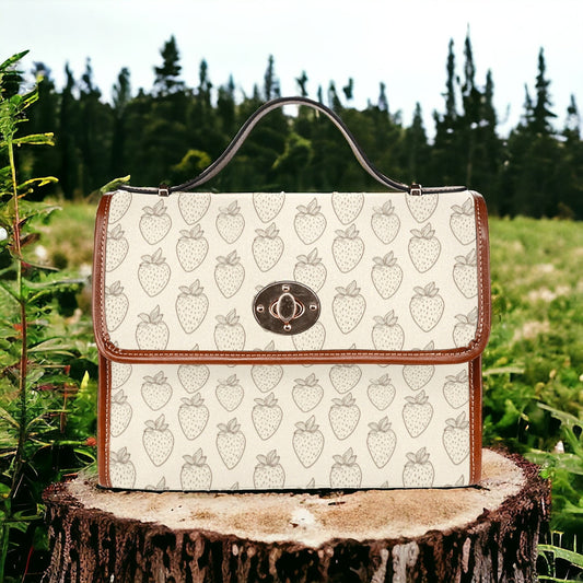 Strawberry Bag Goblincore Cottage Core Bag Strawberry Purse Farmers Market Bag Cottagecore Gardening Bag Strawberry Print Vintage Aesthetic