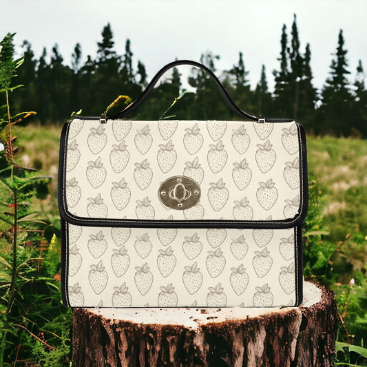 Strawberry Bag Goblincore Cottage Core Bag Strawberry Purse Farmers Market Bag Cottagecore Gardening Bag Strawberry Print Vintage Aesthetic