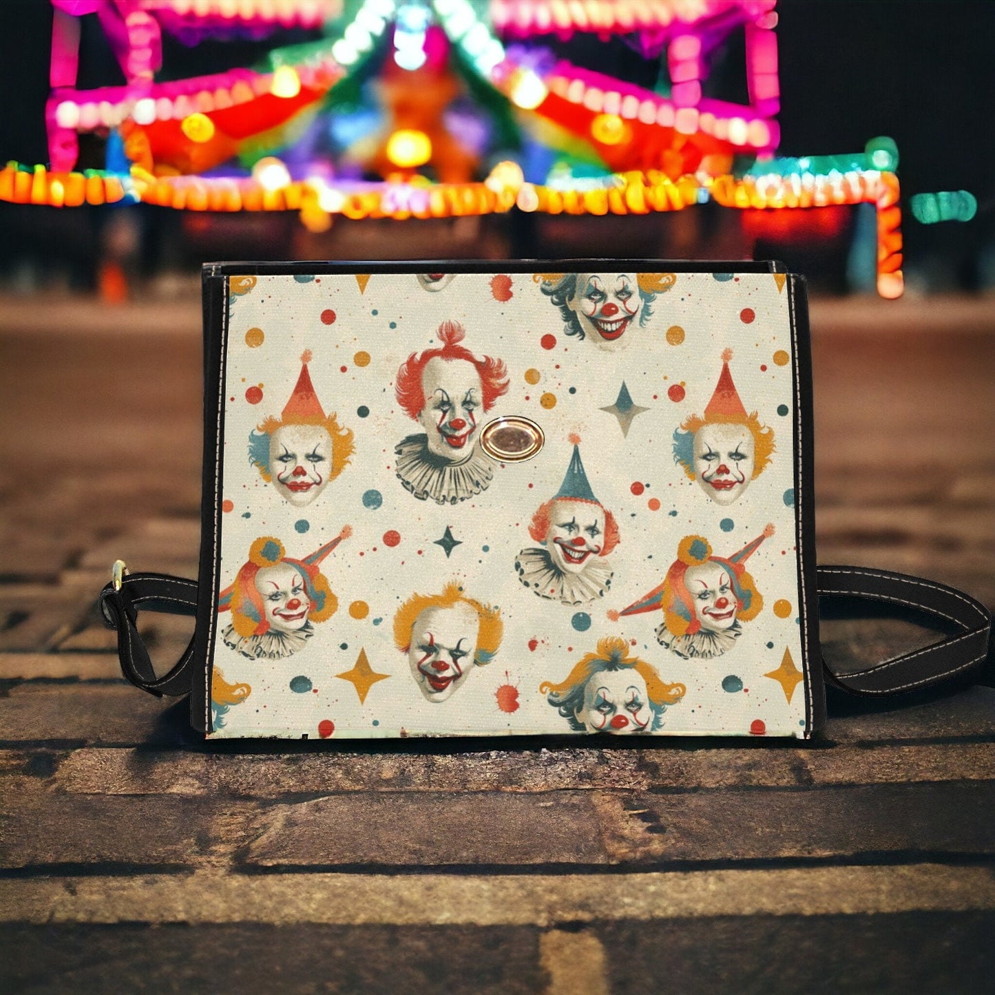 Clowncore, Satchel, Canvas Crossbody Bag, Cross Body Bag, Novelty Purse, Messenger Bag, Weirdcore, Hand Bag, Clowncore Clothing, Weird Stuff