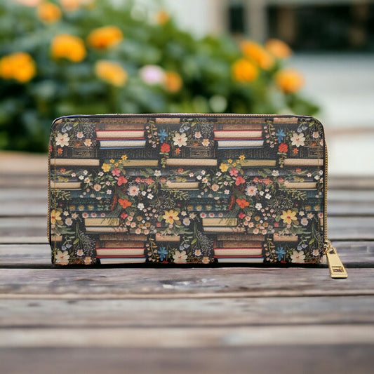 Book Lover Gift, Slim Wallet, Zip Around Wallet, Credit Card, Bookworm, Banned Books, Love Reading, Reading Gift, Library, Librarian Gifts