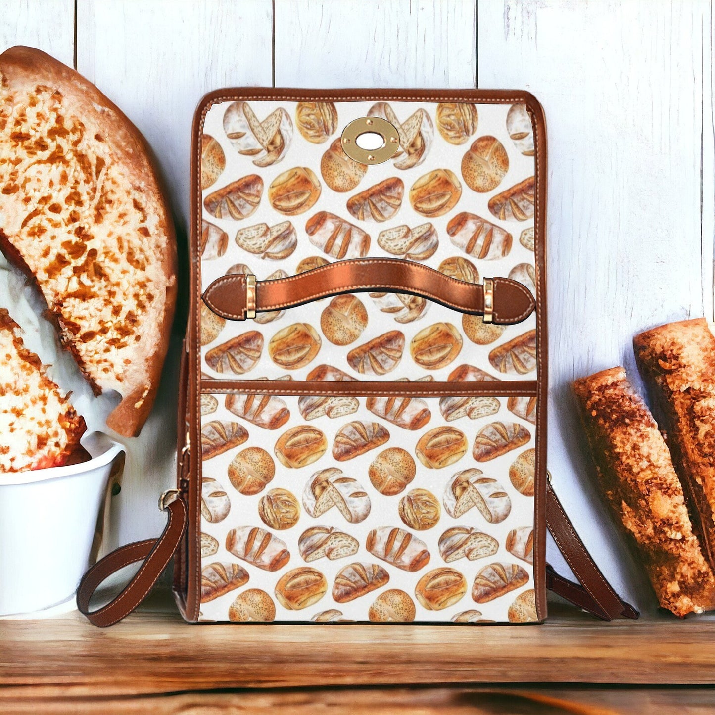 Sourdough, Canvas Crossbody Bag, Sourdough Starter Purse, Cottagecore, Hand Bag, Gift for Baking Lovers, Mens Crossbody Bag, Sourdough Bread