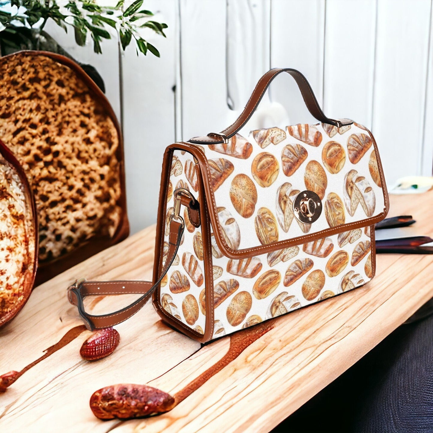 Sourdough, Canvas Crossbody Bag, Sourdough Starter Purse, Cottagecore, Hand Bag, Gift for Baking Lovers, Mens Crossbody Bag, Sourdough Bread