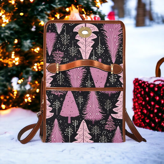 Canvas Crossbody Bag, Canvas Messenger Bag, Toiletry Bag Women, Large Crossbody Bag, Cute Crossbody Bag, Pink Christmas Outfit, Gift for her