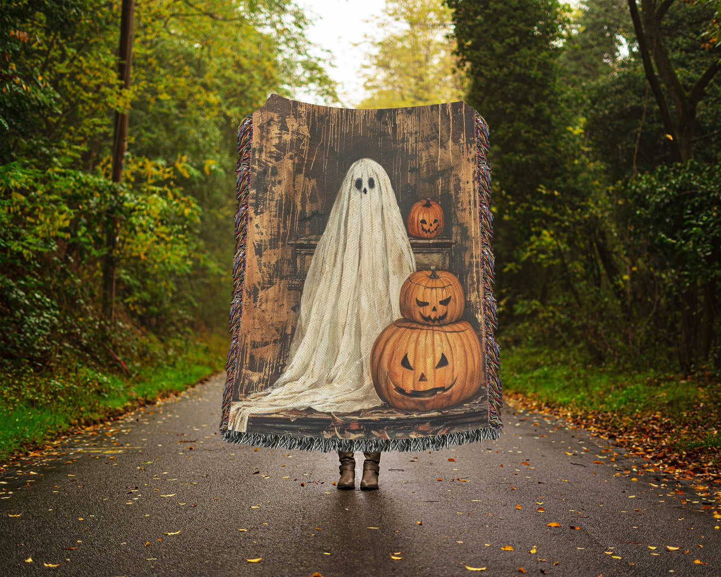 Halloween Blanket, Woven Blanket, Woven Throw Blanket, Woven Tapestry, Extra Large Wall Art, Tapestry Blanket, Woven Wall Hanging, Gothic