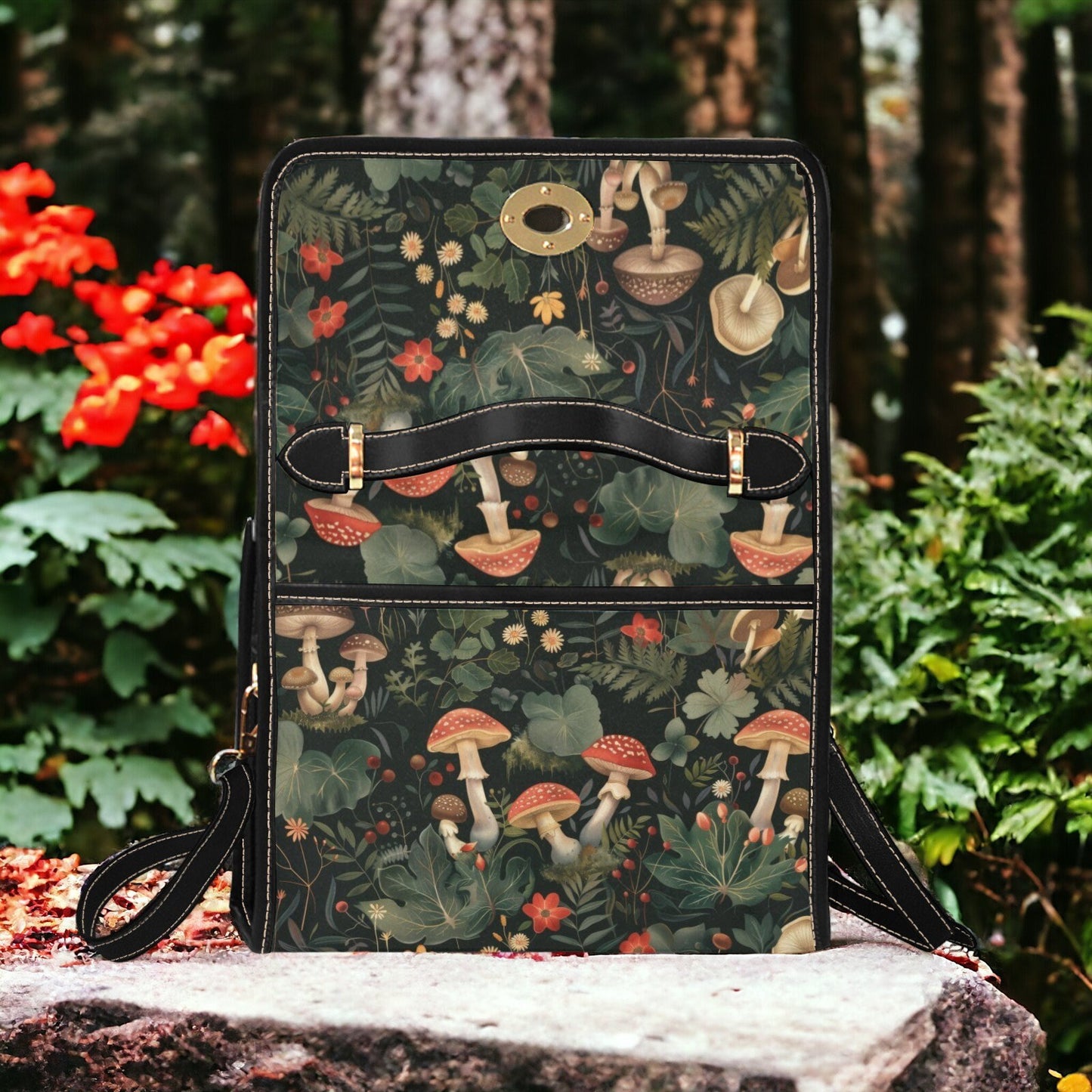 Canvas Crossbody Bag, Mushroom Gifts, Crossbody Purse, Small Crossbody Bag, Women Cute Lunch Bag, School Bag Shoulder, Unique Purse