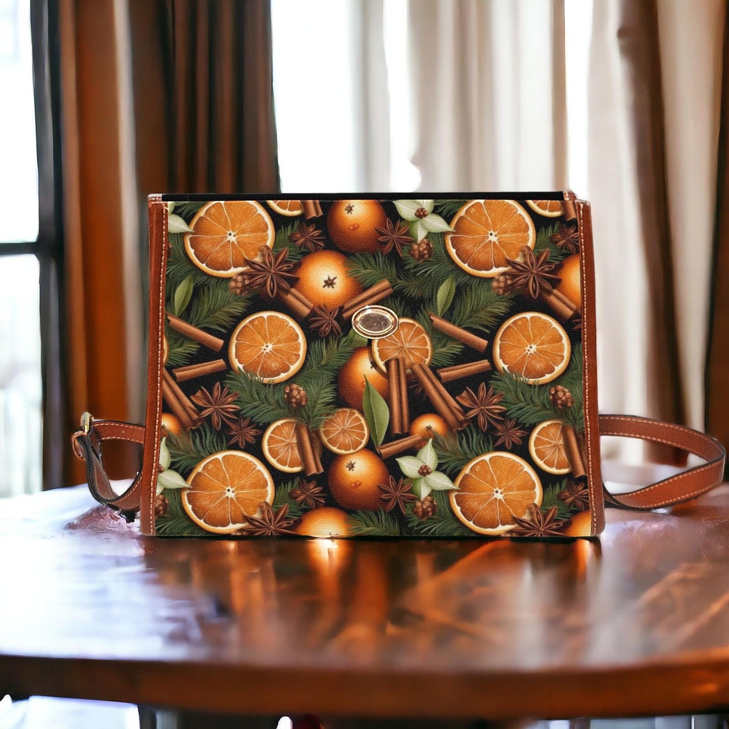 Canvas Crossbody Bag, Vintage Christmas Purse, Holiday Outfit, Cross body Bag, Cottagecore Hand Bag, Gift for Christmas, Wedding Purse