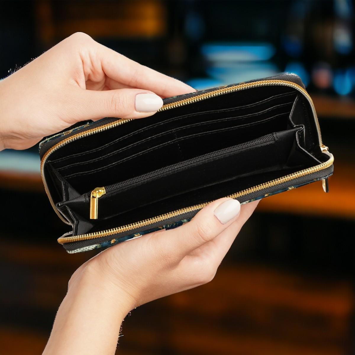 Cute Wallet, Slim Wallet, Winter Wallet, Gift For Owl Lover, Owl Wallet for Women, Travel Wallet, Vegan Leather Accessory, Boho, Cottagecore