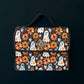 Satchel, Canvas Bag, Cute Ghost, Halloween Bag, October, Crossbody Bag, Pumpkin Spice, Gift for Fall Lovers, Unique Purse for Women