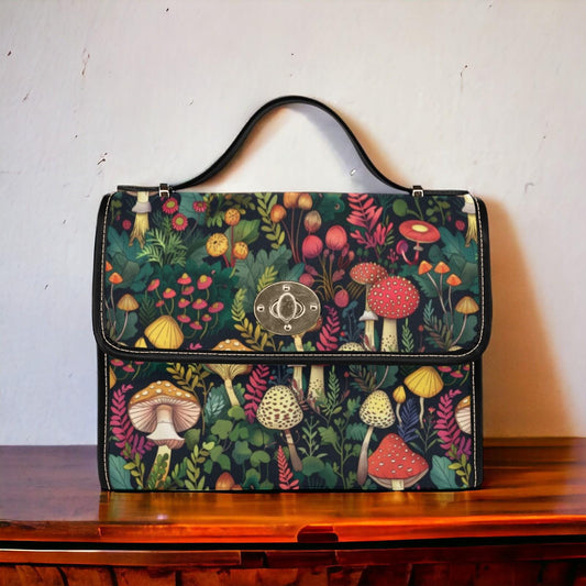 Canvas Crossbody Bag, Mushroom Gifts, Crossbody Purse, Small Crossbody Bag, Women Cute Lunch Bag, School Bag Shoulder, Unique Purse