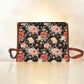 Vintage Roses Dark Floral Cross-Body Saddle Bag, Dark Cottagecore Boho Handbag, Whimsigoth Roses Purse, Witchy Hippie, Shabby Chic