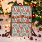 Canvas Crossbody Bag, Christmas Poinsettia, Purse, Dark Academia, Leather Crossbody Bag, Holiday Outfit Accessory, Christmas Stocking Gift
