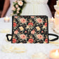 Vintage Roses Dark Floral Cross-Body Saddle Bag, Dark Cottagecore Boho Handbag, Whimsigoth Roses Purse, Witchy Hippie, Shabby Chic