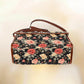 Vintage Roses Dark Floral Cross-Body Saddle Bag, Dark Cottagecore Boho Handbag, Whimsigoth Roses Purse, Witchy Hippie, Shabby Chic
