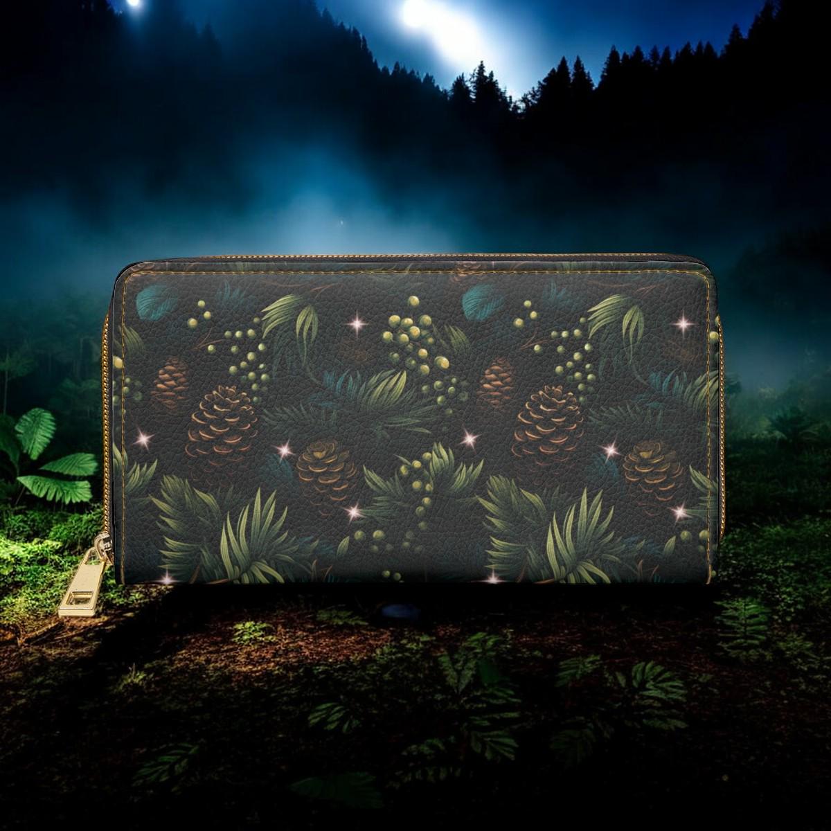 Cute Wallet, Slim Wallet, Winter Wallet, Gift For Deer Lover, Wallet for Women, Travel Wallet, Vegan Leather Accessory, Boho, Forestcore