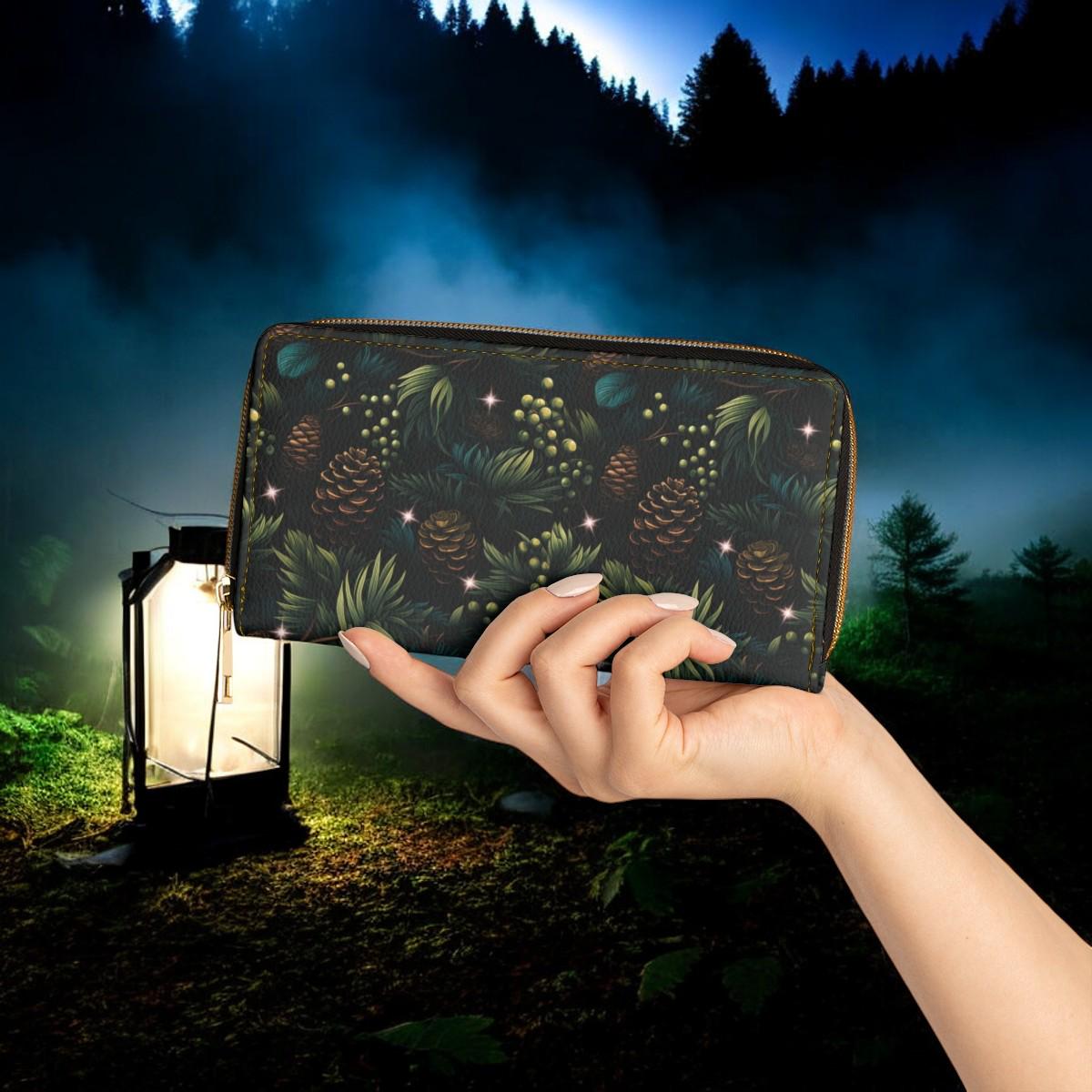 Cute Wallet, Slim Wallet, Winter Wallet, Gift For Deer Lover, Wallet for Women, Travel Wallet, Vegan Leather Accessory, Boho, Forestcore