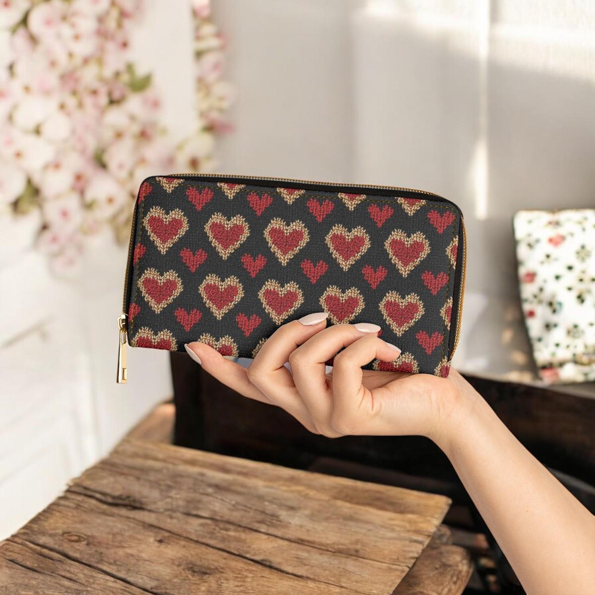 Valentine's Wallet, Slim Wallet, Small Wallet, Minimalist Wallet, Womens Wallet, Women Wallet, Valentines Keepsake, Faux Knit