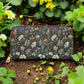 Floral Wallet, Dark Academia Wallet Goblincore Zip Up Wallet Dark Cottagecore Gift for Witchy Lovers Vegan Leather Wallet Women Travel